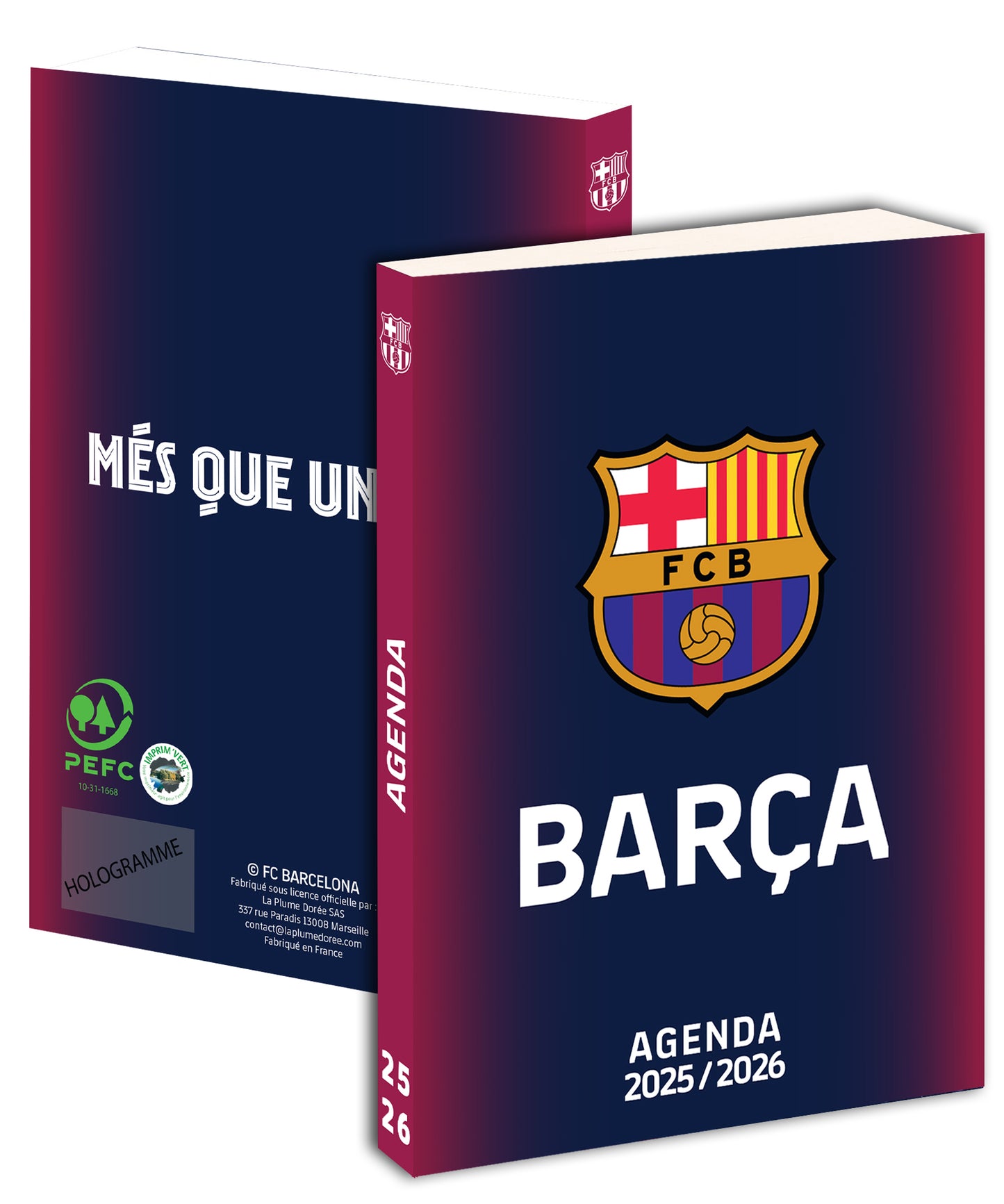 Agenda Scolaire Barça 2025 2026 - Collection Officielle FC Barcelone