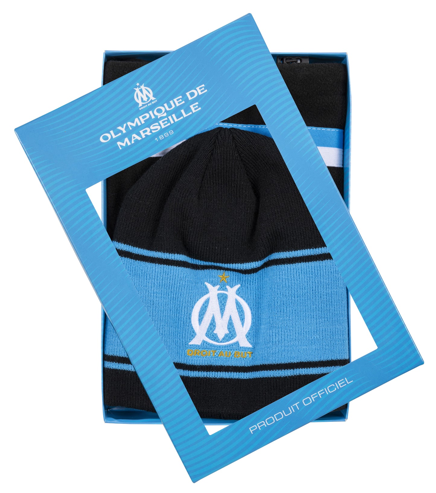 Coffret Bonnet Tour De Cou Adultes OLYMPIQUE DE MARSEILLE - Om - Collection Officielle