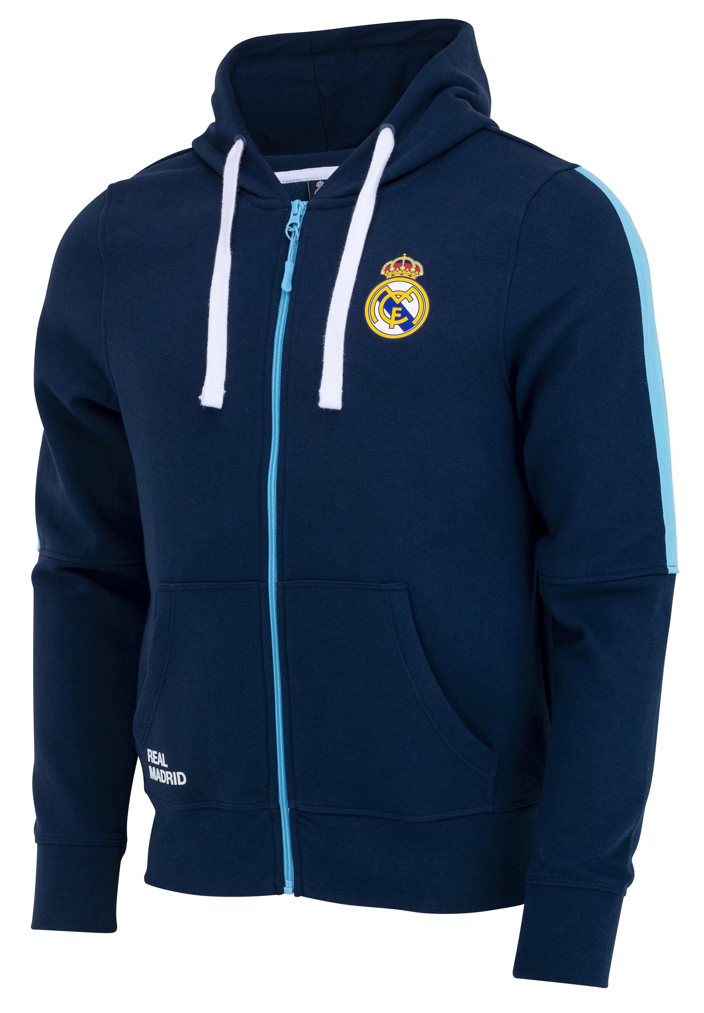 Real Madrid Veste Sweat Capuche zippé Homme Real Adultes- Collection Officielle Football
