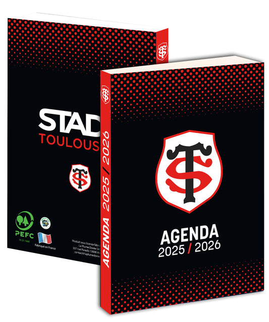 STADE TOULOUSAIN Agenda scolaire Toulouse 2025 2026 - Collection officielle Rugby