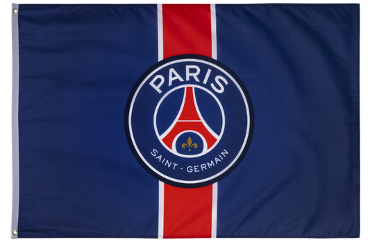 Drapeau PSG - Collection officielle Paris Saint Germain - Football - Taille 100 cm x 150 cm