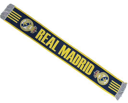 Real Madrid Echarpe REAL - Collection officielle Liga Football - Taille 140 cm