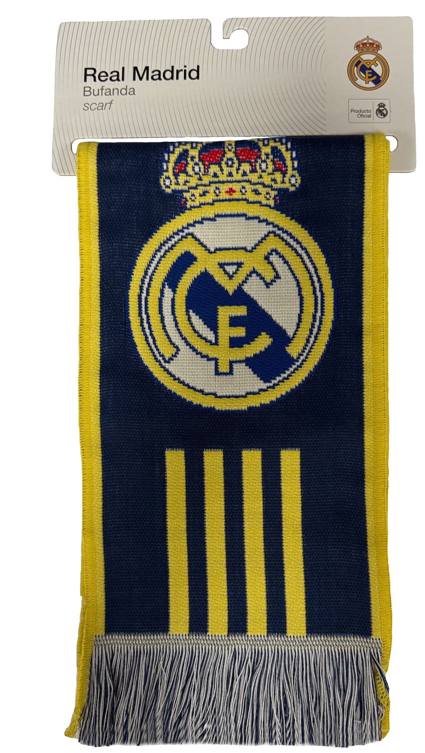 Real Madrid Echarpe REAL - Collection officielle Liga Football - Taille 140 cm