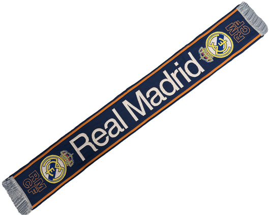Real Madrid Echarpe REAL - Collection officielle Liga Football - Taille 140 cm