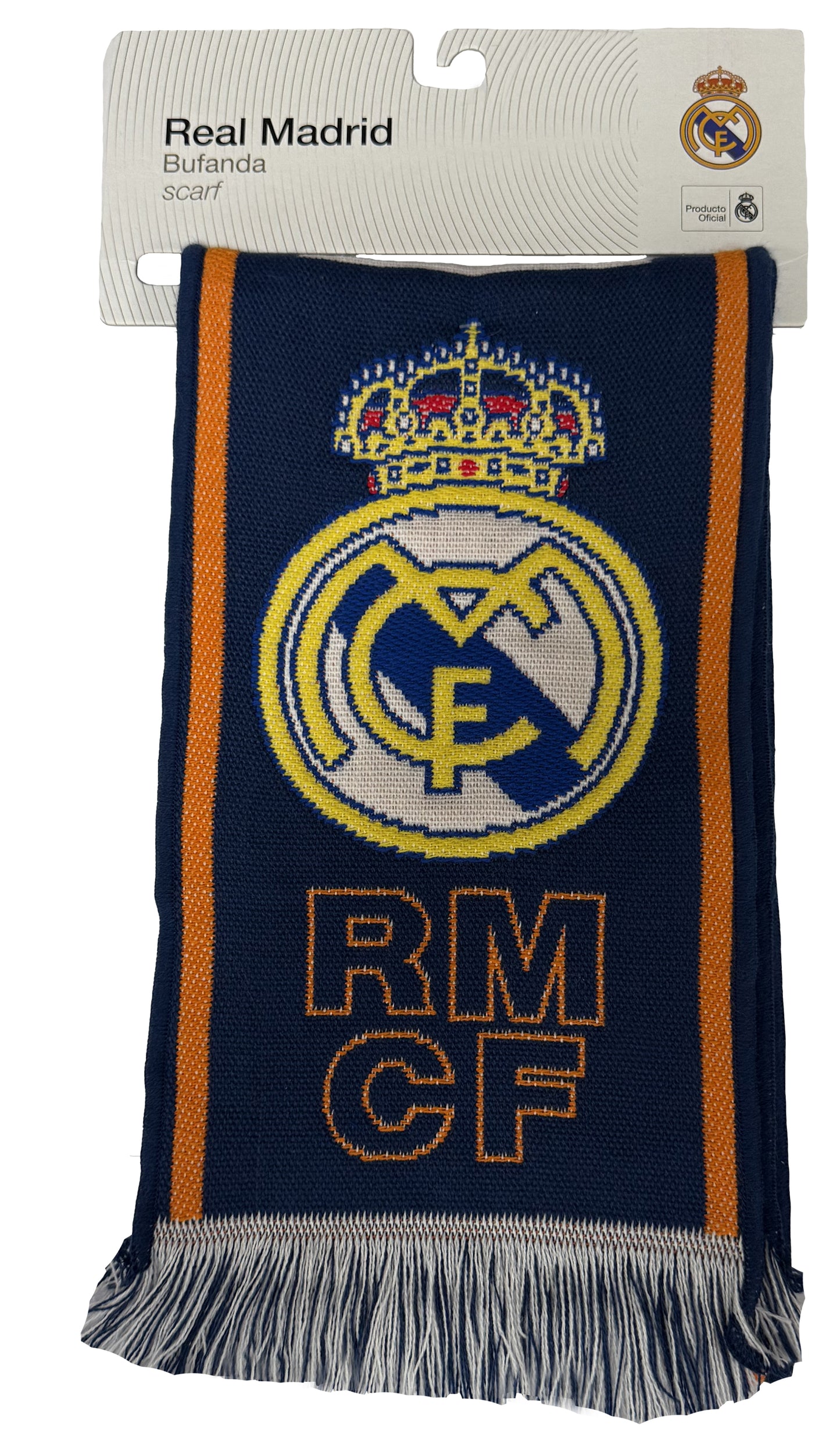 Real Madrid Echarpe REAL - Collection officielle Liga Football - Taille 140 cm