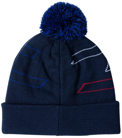 Bonnet Pompon Marine Equipe De France Adultes Collection Officielle Equipe De France