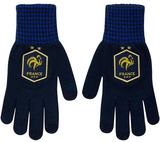 Gants Fan Marine Equipe De France Adultes Collection Officielle Equipe De France