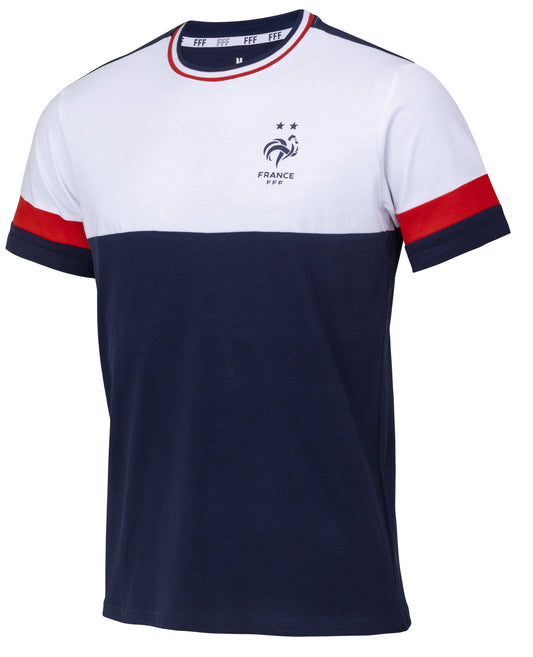 T-Shirt Color Block Equipe De France Adultes Collection Officielle Equipe De France