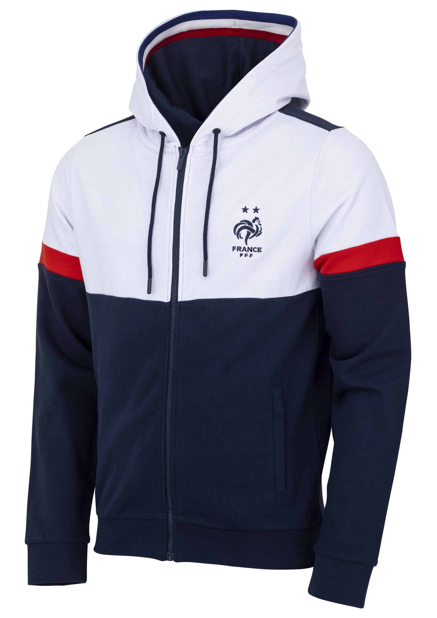 Sweat Capuche Zippe Fan Equipe De France Adultes Collection Officielle Equipe De France