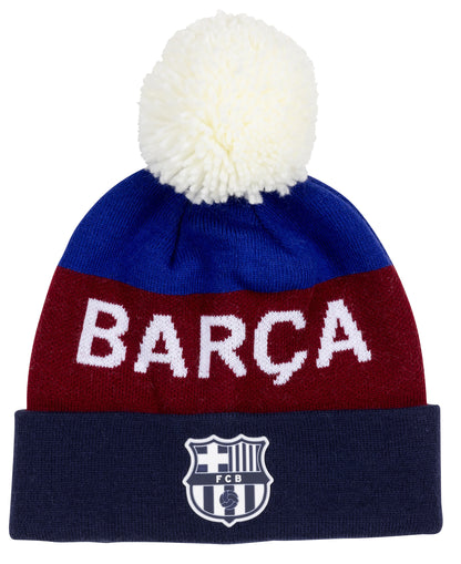 Bonnet Pompon Supporter Barça Adultes - Collection Officielle FC Barcelone - Football