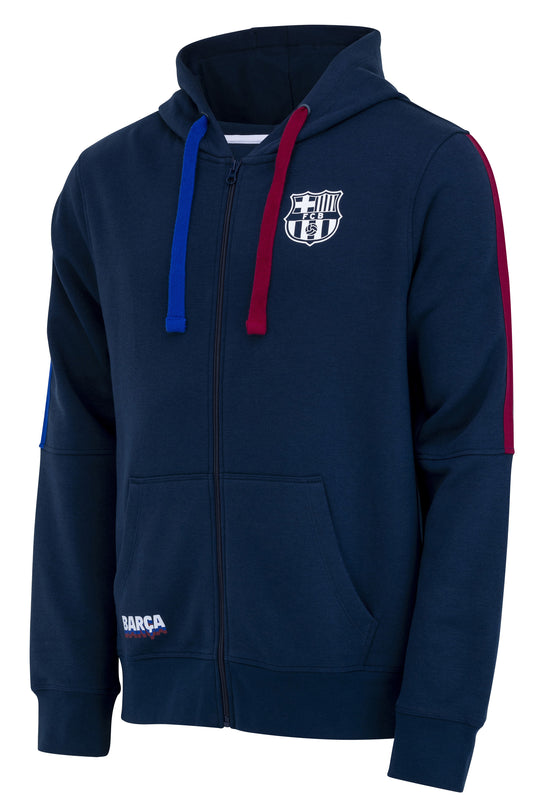 Veste Sweat Capuche zippé Barça Adultes- Collection Officielle FC Barcelone - Football