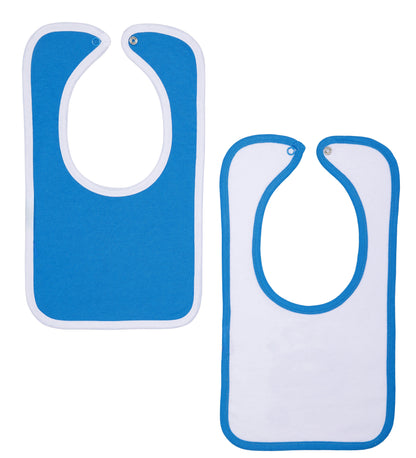 Lot de 2 Bavoirs Bebe Garçon OLYMPIQUE DE MARSEILLE  - Om - Collection Officielle