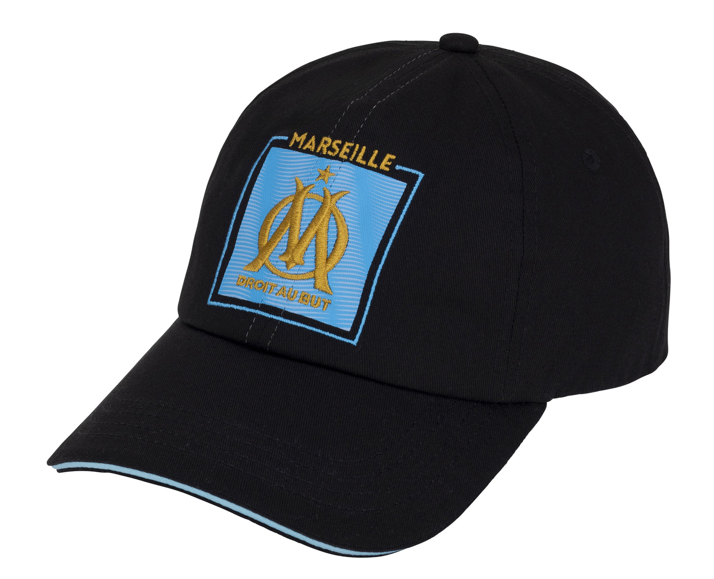 Casquette Logo Fan Noir Adultes OLYMPIQUE DE MARSEILLE  - Om - Collection Officielle