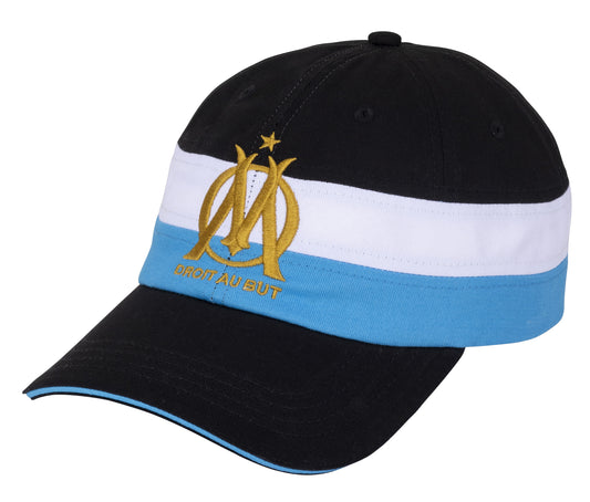 Casquette Stripes Adultes OLYMPIQUE DE MARSEILLE  - Om - Collection Officielle