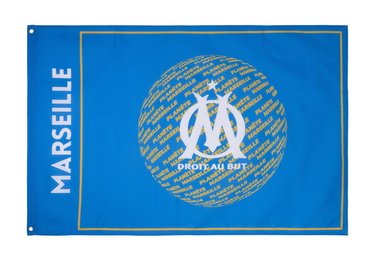 Drapeau Planete Marseille OLYMPIQUE DE MARSEILLE  - Om - Collection Officielle