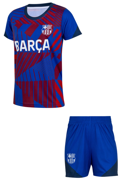 Ensemble Football Maillot Short Barça Enfant - Collection Officielle FC Barcelone