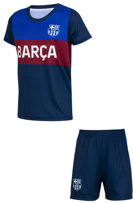 Ensemble Football Maillot Short Barça Enfant - Collection Officielle FC Barcelone