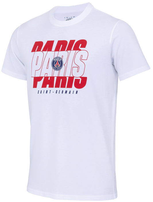 T-Shirt Paris Blanc Paris Saint Germain Adultes Collection Officielle Paris Saint Germain