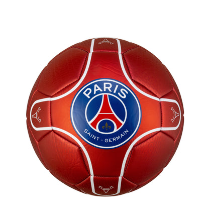 Ballon Logo Metallic Rouge Taille 5 Paris Saint Germain Collection Officielle