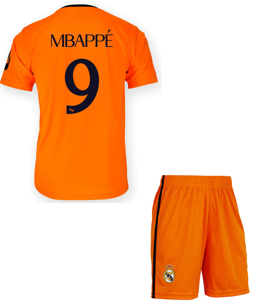 Real Madrid Ensemble Football Maillot Short Real Kylian Mbappé Enfants- Collection Officielle