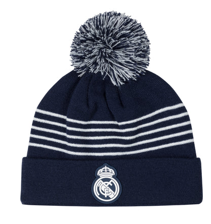 Real Madrid Bonnet Pompon Supporter Real - Collection Officielle Football - Taille Homme