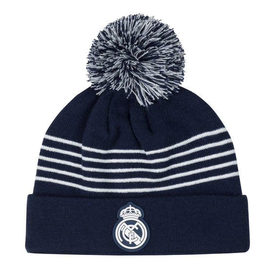 Real Madrid Bonnet Pompon Supporter Real - Collection Officielle Football - Taille Homme