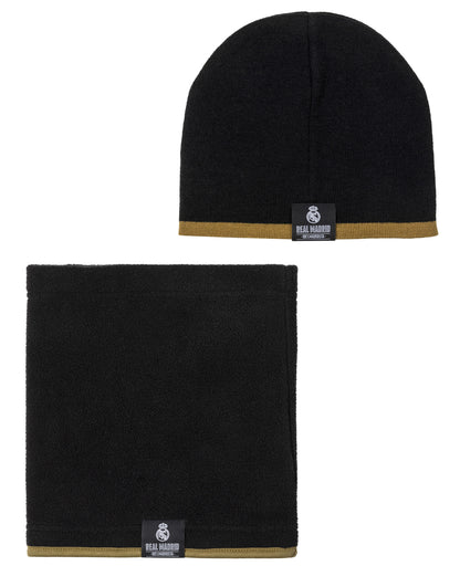 Real Madrid Coffret cadeau Cache cou + bonnet Real - Collection officielle
