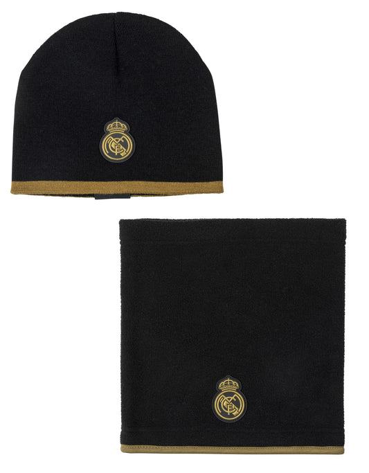 Real Madrid Coffret cadeau Cache cou + bonnet Real - Collection officielle