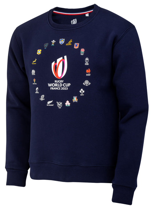 Rugby World Cup Sweat RWC 20 Nations Adultes- Collection Officielle Coupe du Monde de Rugby 2023