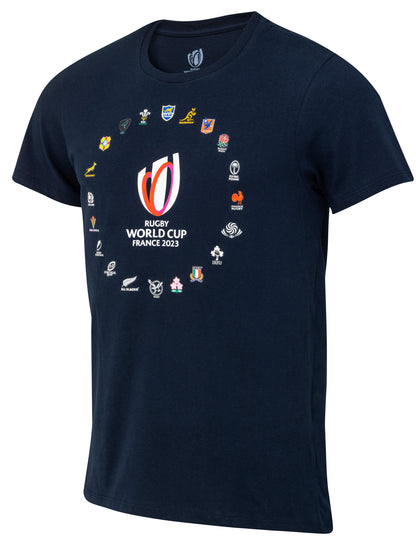 Rugby World Cup T-Shirt RWC 20 Nations Adultes - Collection Officielle Coupe du Monde de Rugby 2023