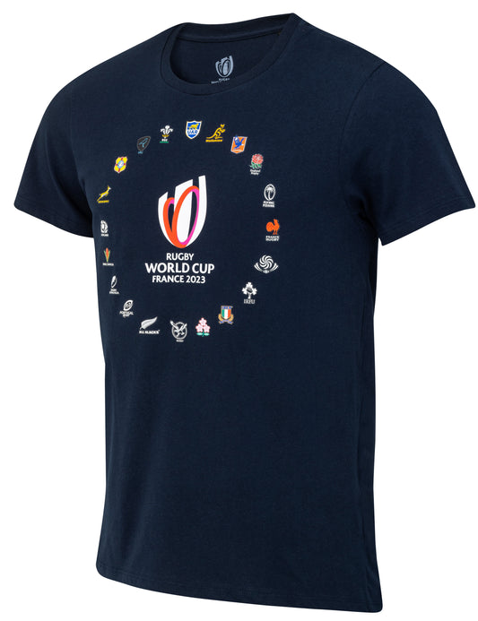 Rugby World Cup T-Shirt RWC 20 Nations Adultes - Collection Officielle Coupe du Monde de Rugby 2023