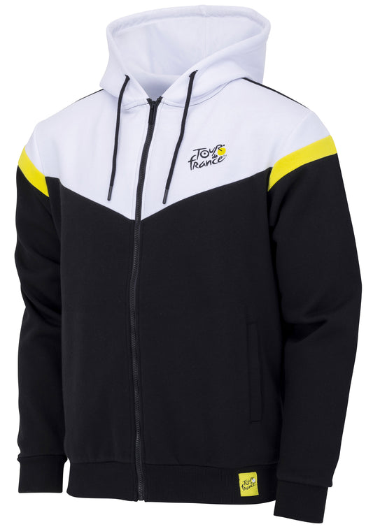 Sweat Zip Capuche Color Block Adultes Collection Officielle Tour De France