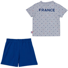 Charger l&#39;image dans la galerie, Ensemble t-shirt + short bébé garçon FFF - Collection officielle Equipe de France de Football